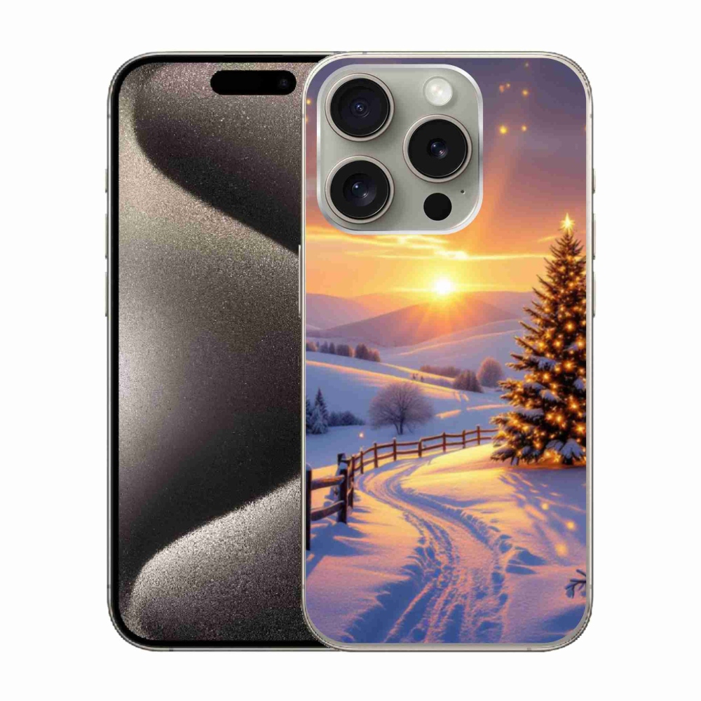 Gélový kryt mmCase na iPhone 15 Pro - zimná krajina