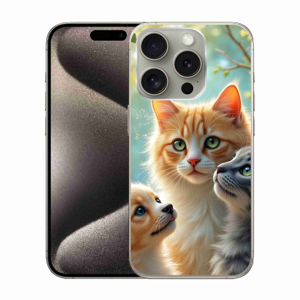 Gélový kryt mmCase na iPhone 15 Pro - zvieracie priateľstvo 2