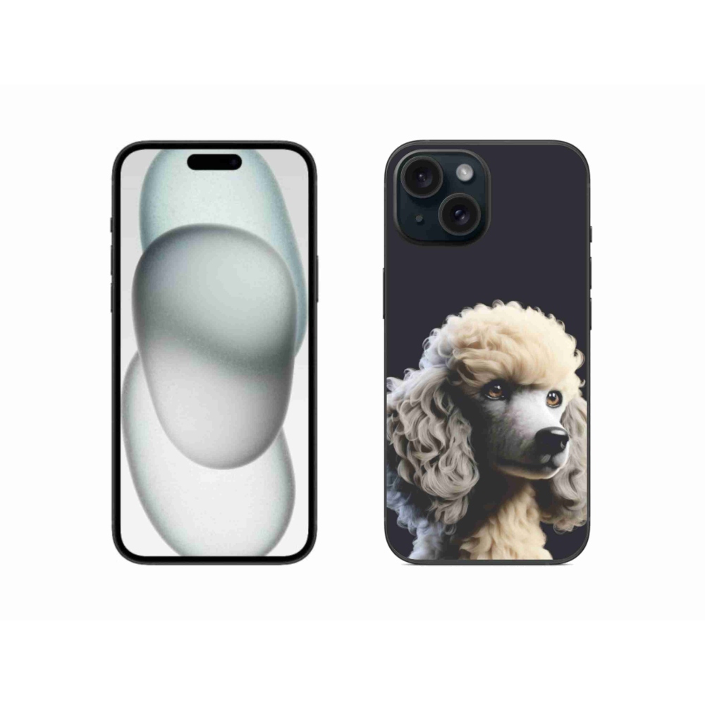 Gélový kryt mmCase na iPhone 15 - pudel