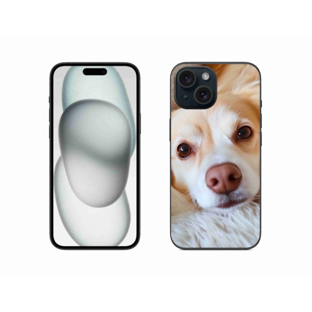 Gélový kryt mmCase na iPhone 15 - Roztomilá čivava