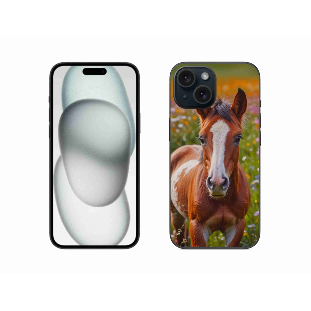 Gélový kryt mmCase na iPhone 15 - roztomilé žriebä