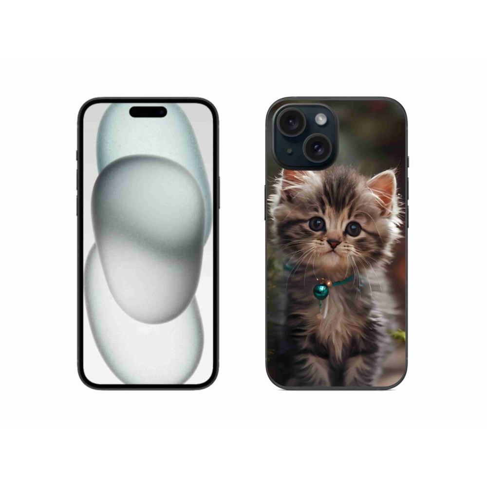 Gélový kryt mmCase na iPhone 15 - roztomilé mačiatko 11