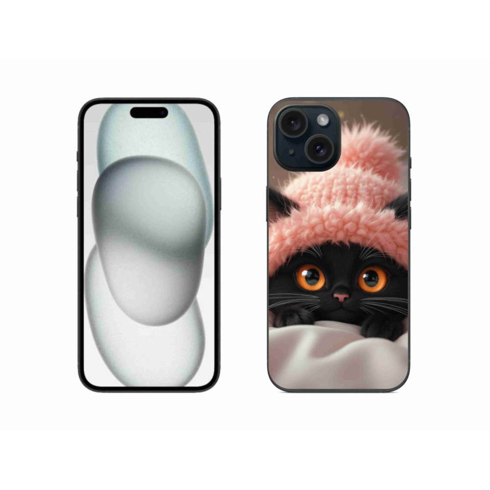 Gélový kryt mmCase na iPhone 15 - roztomilé mačiatko 7