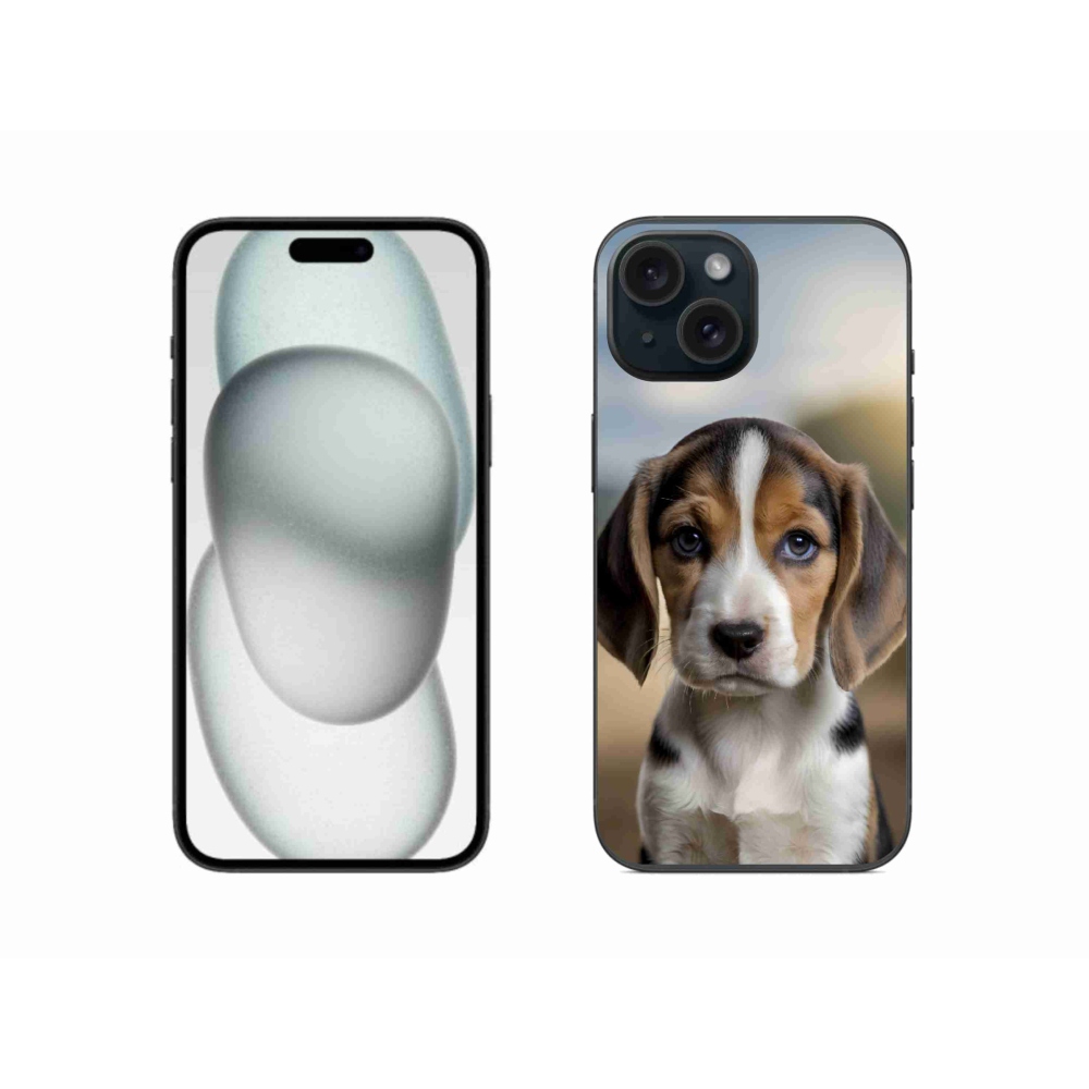 Gélový kryt mmCase na iPhone 15 - roztomilý bígl