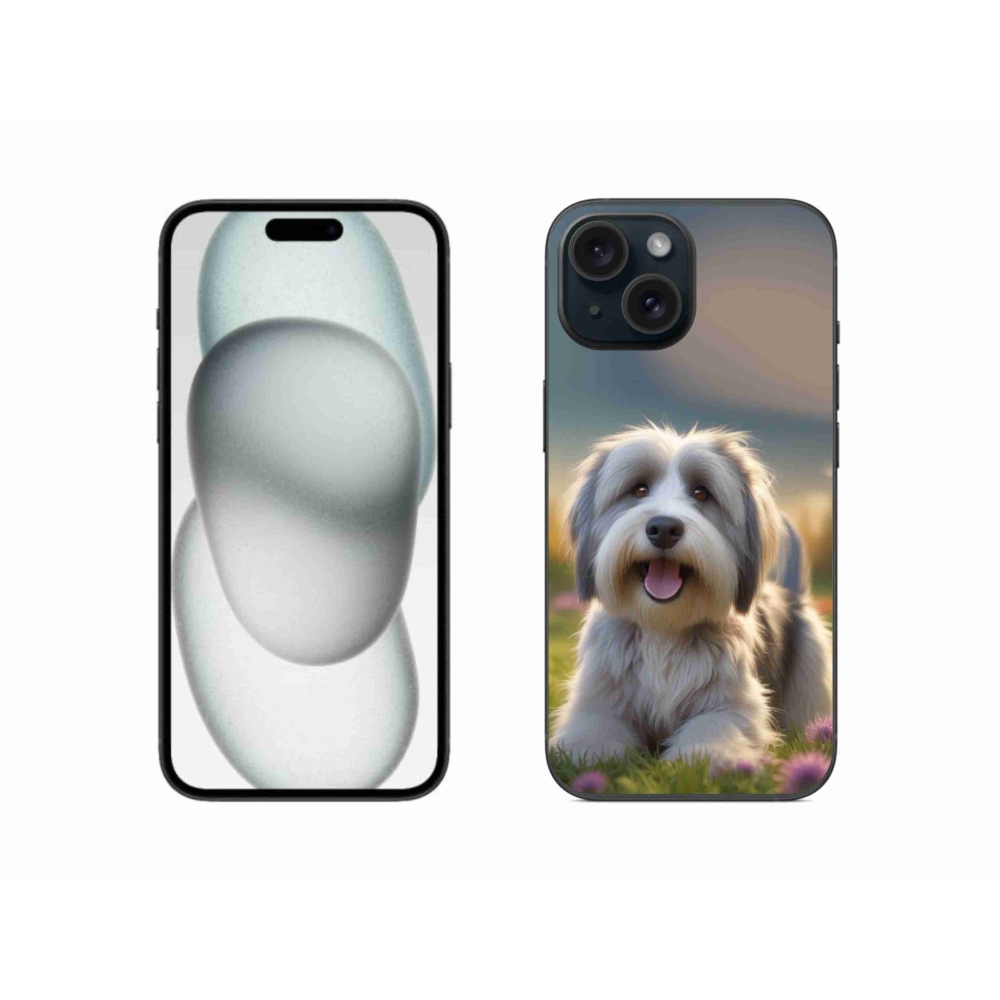 Gélový kryt mmCase na iPhone 15 - roztomilý havanský psík