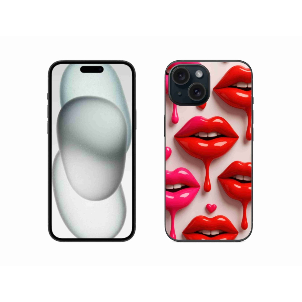 Gélový kryt mmCase na iPhone 15 - pery 2