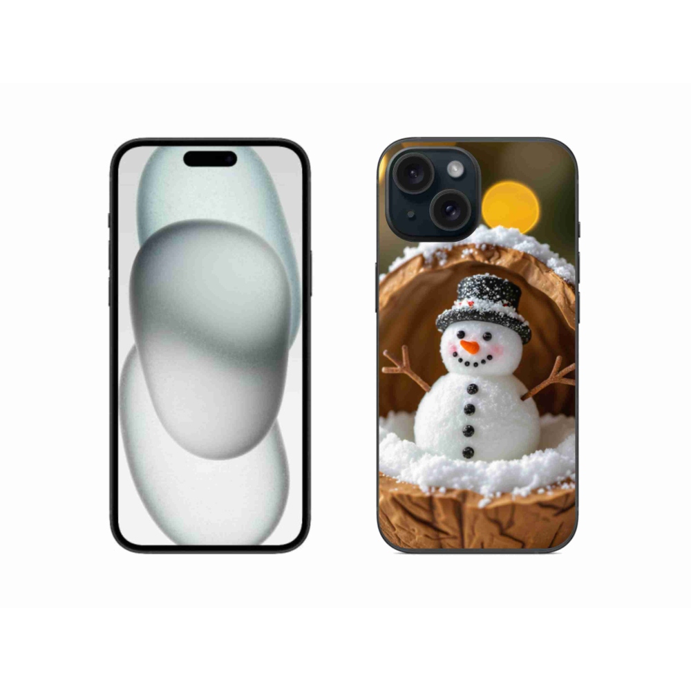 Gélový kryt mmCase na iPhone 15 - snehuliak 4