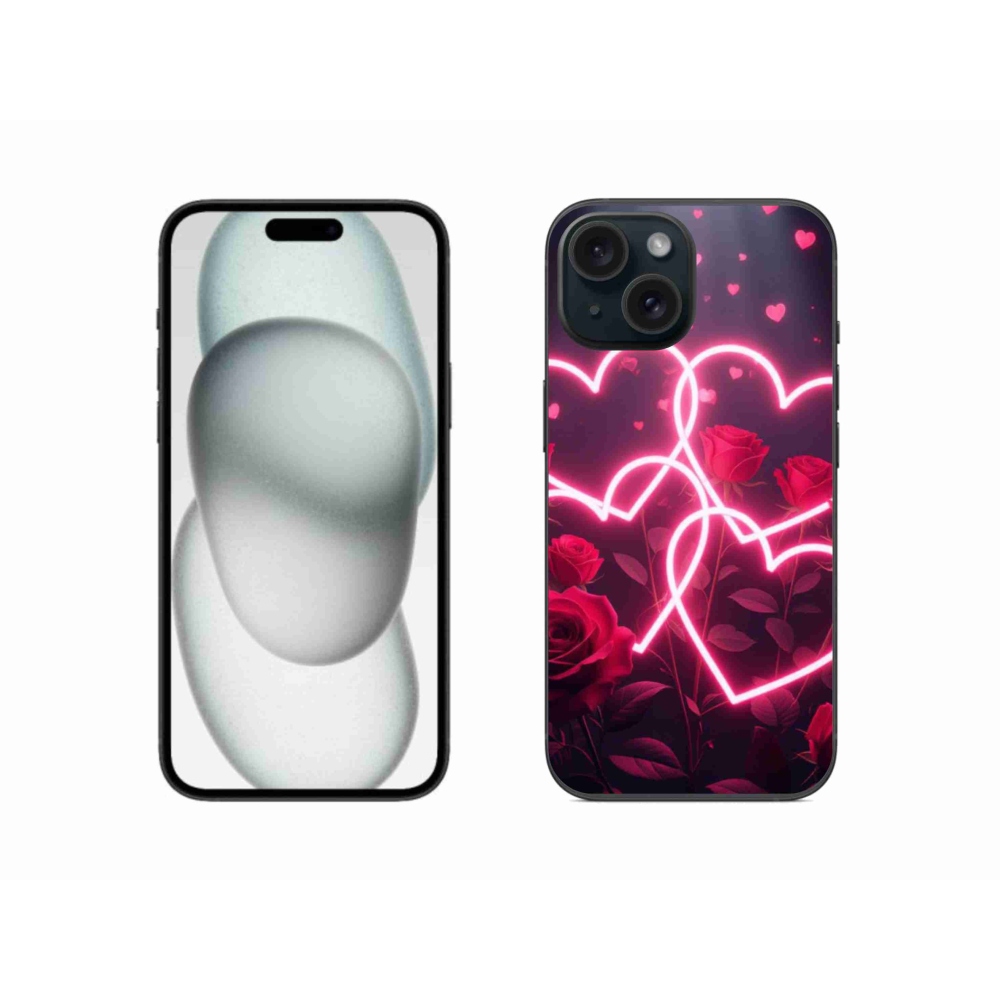 Gélový kryt mmCase na iPhone 15 - srdce lásky