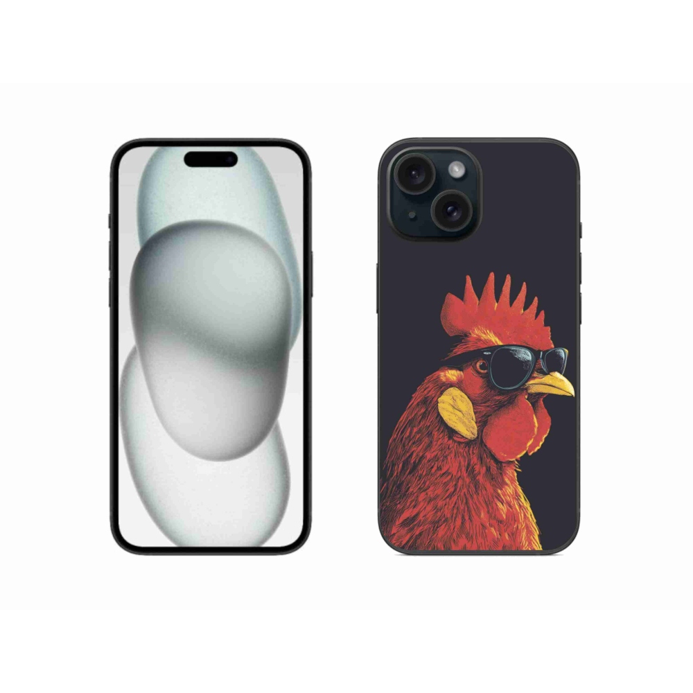 Gélový kryt mmCase na iPhone 15 - štýlový kohút