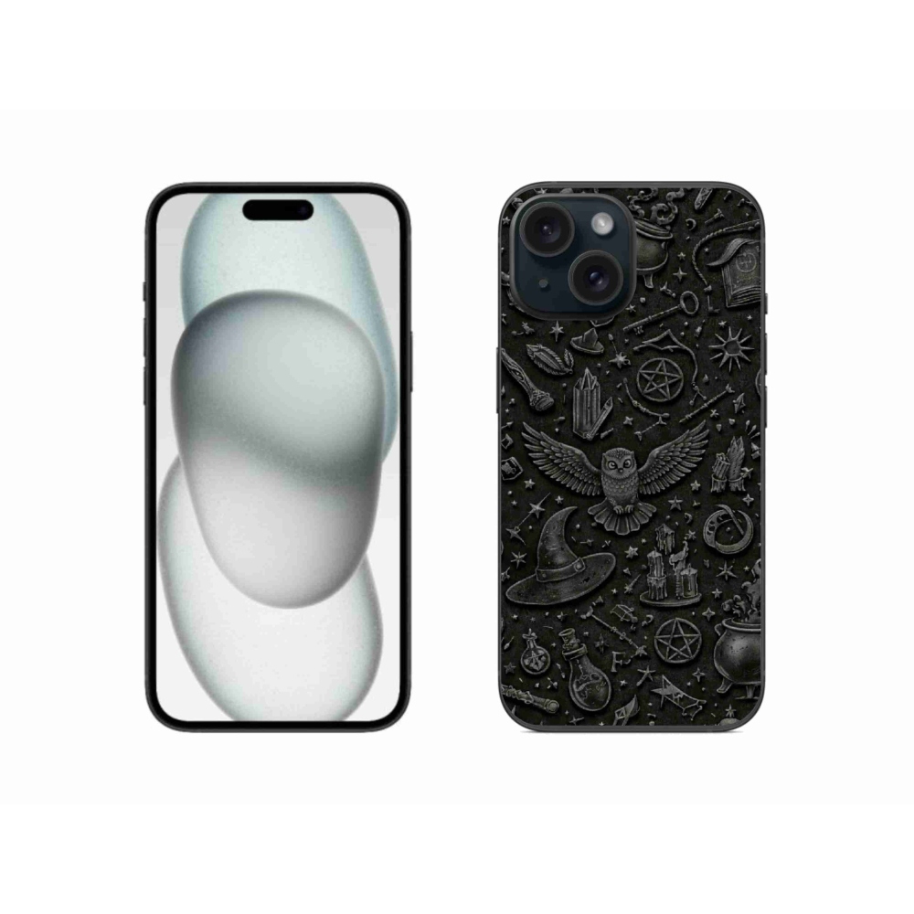 Gélový kryt mmCase na iPhone 15 - tmavý magický svet