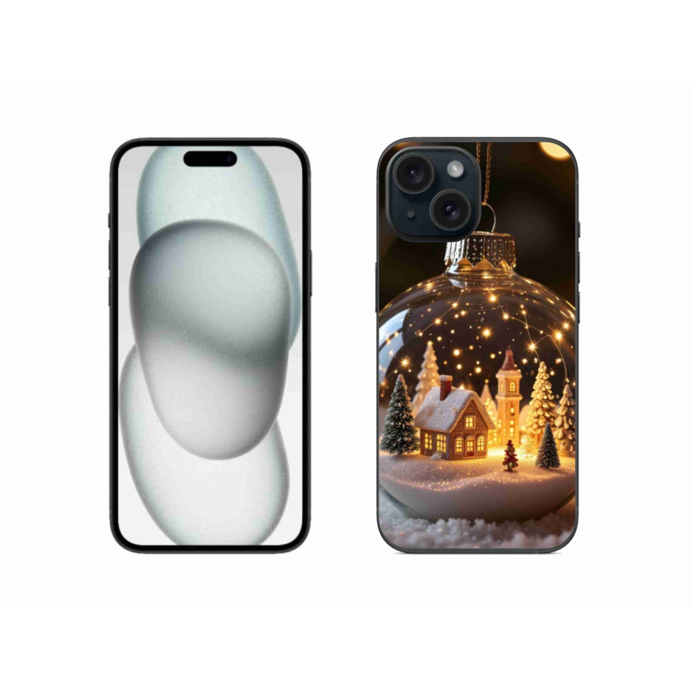 Gélový kryt mmCase na iPhone 15 - vianočné gule 3