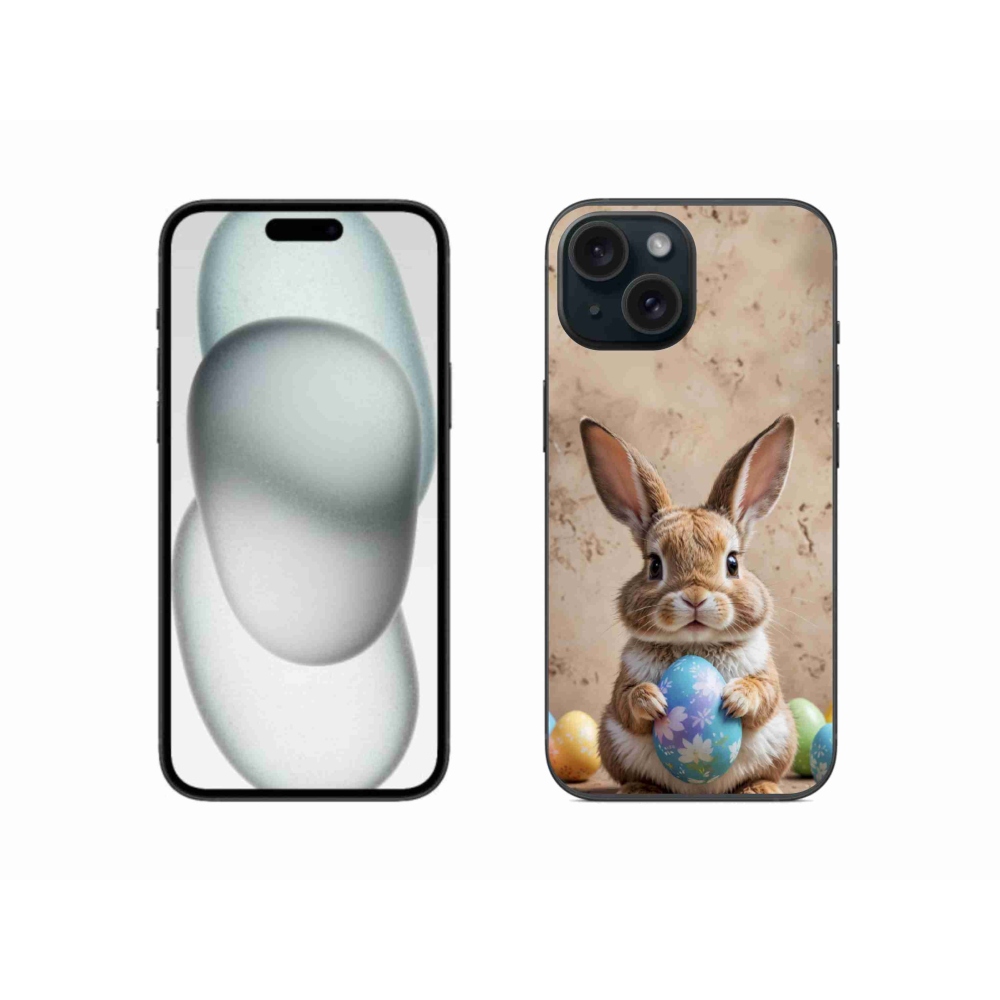 Gélový kryt mmCase na iPhone 15 - veľkonočný zajačik