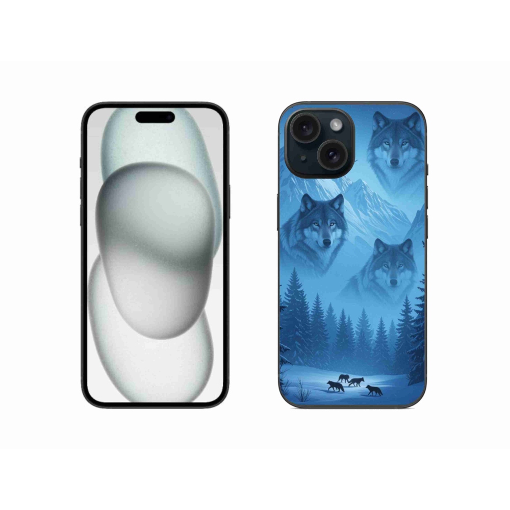 Gélový kryt mmCase na iPhone 15 - vlčia svorka