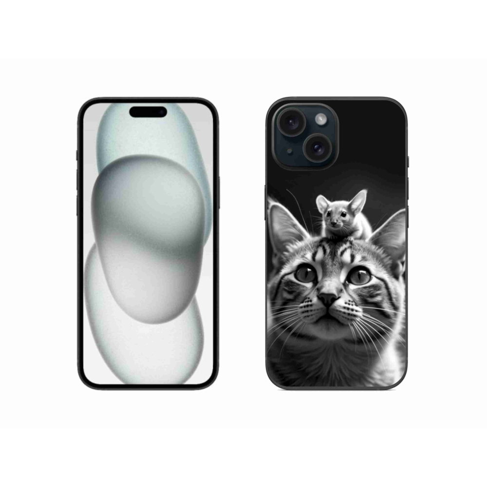 Gélový kryt mmCase na iPhone 15 - zvieracie priateľstvo 2