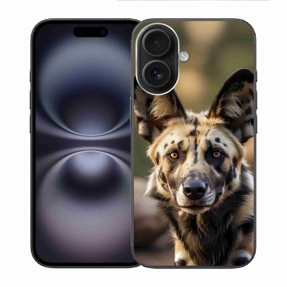 Gélový kryt mmCase na iPhone 16 - africký divoký pes
