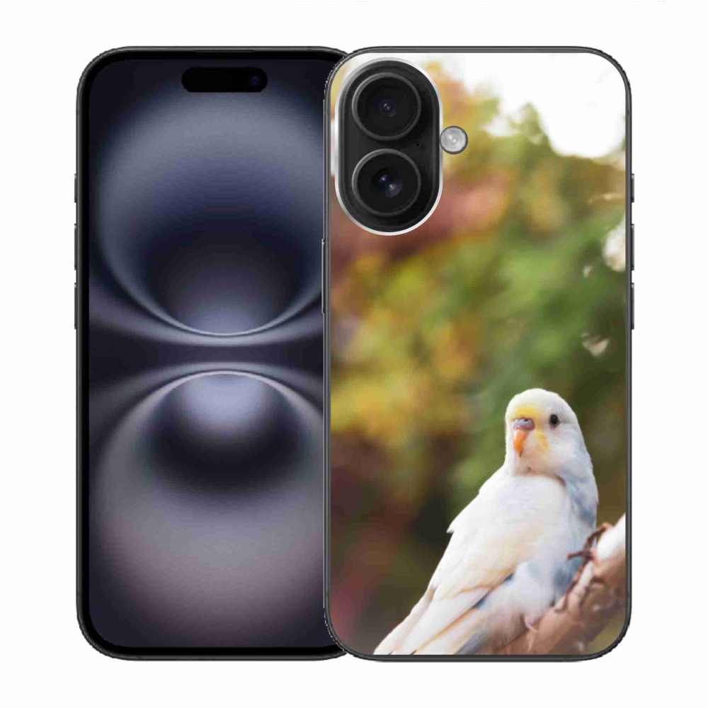 Gélový kryt mmCase na iPhone 16 - andulka biela