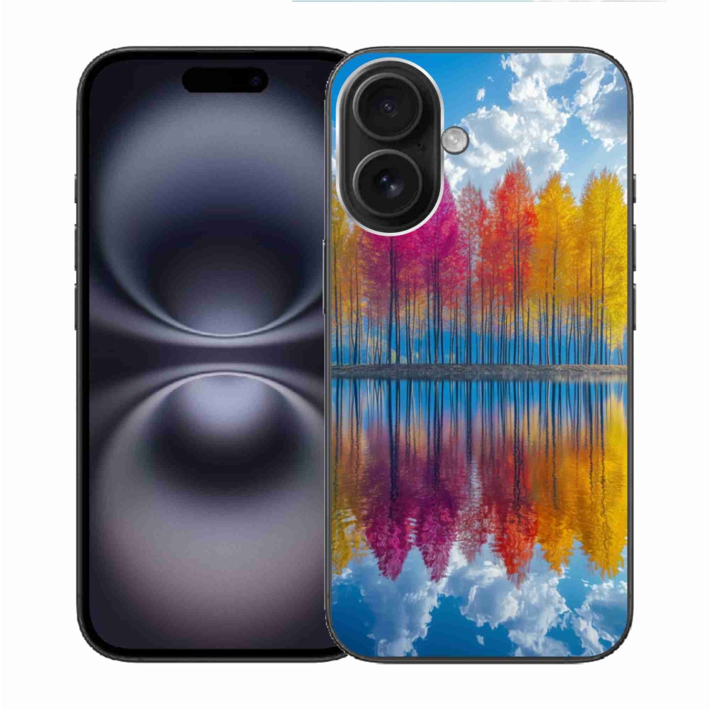 Gélový kryt mmCase na iPhone 16 - farebné stromy