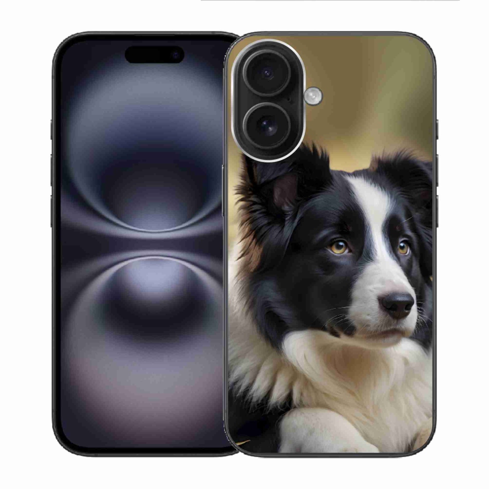 Gélový kryt mmCase na iPhone 16 - border kólia 2