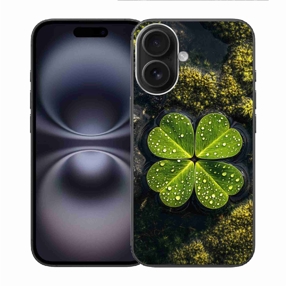 Gélový kryt mmCase na iPhone 16 - štvorlístok