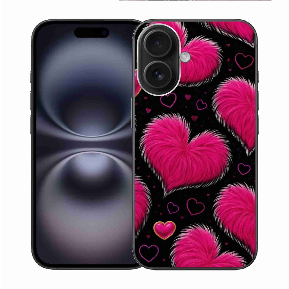 Gélový kryt mmCase na iPhone 16 - hebké srdce