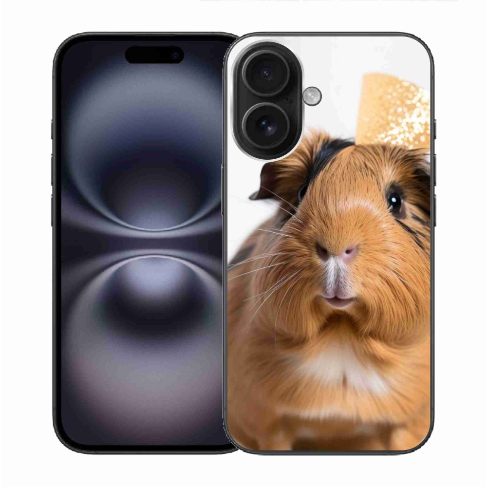 Gélový kryt mmCase na iPhone 16 - hnedé morča