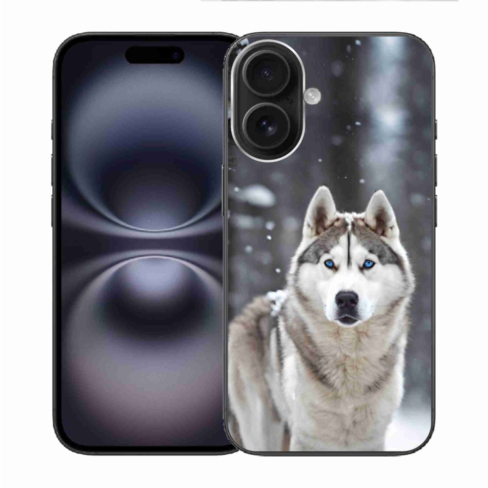 Gélový kryt mmCase na iPhone 16 - husky 2