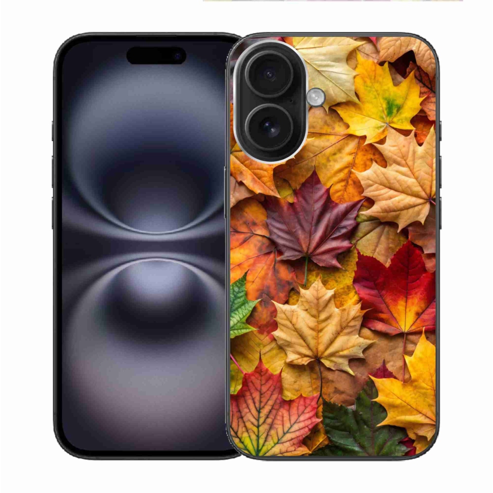 Gélový kryt mmCase na iPhone 16 - javorové listy 2