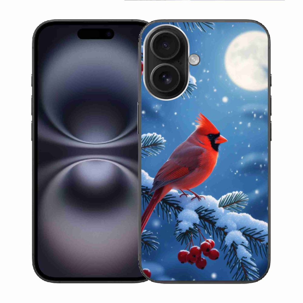Gélový kryt mmCase na iPhone 16 - kardinál červený