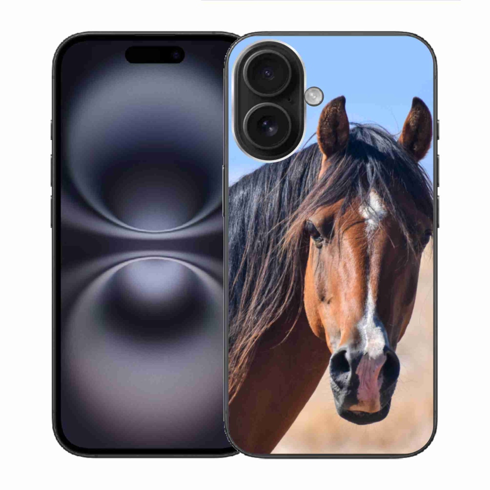 Gélový kryt mmCase na iPhone 16 - pokojný kôň