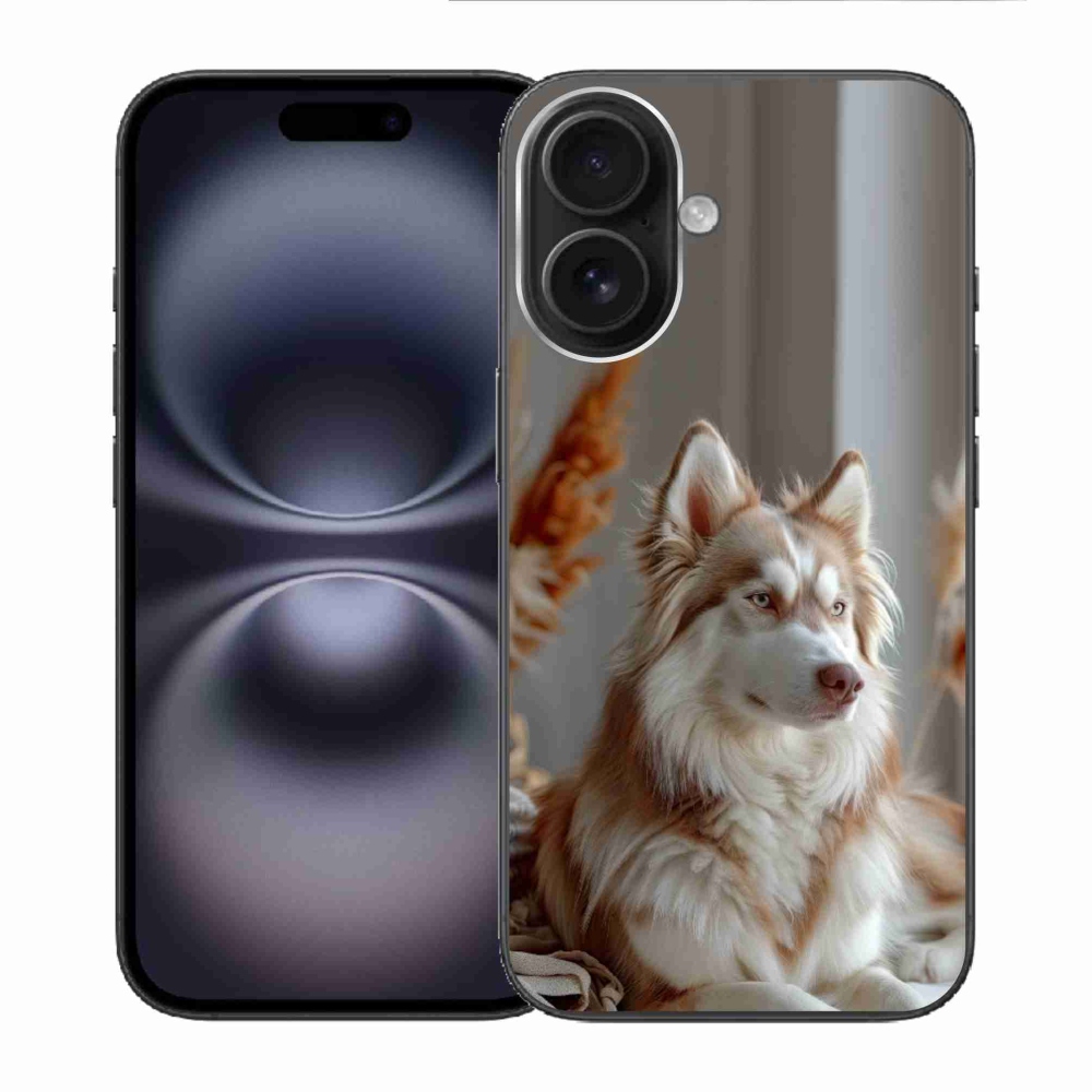 Gélový kryt mmCase na iPhone 16 - pokojný sibírsky husky