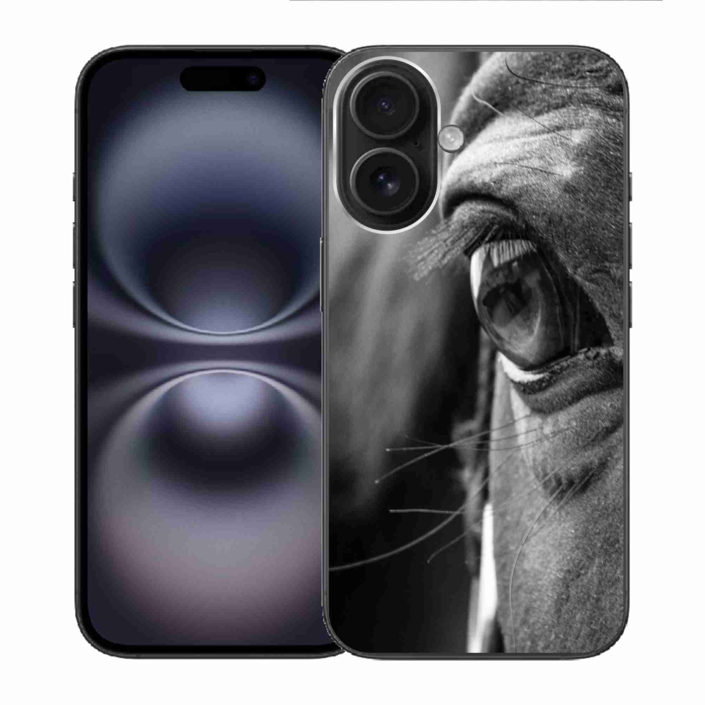 Gélový kryt mmCase na iPhone 16 - konský pohľad