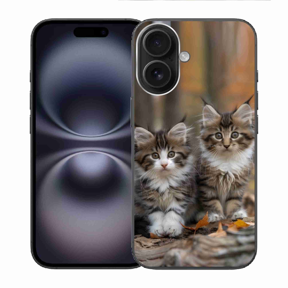 Gélový kryt mmCase na iPhone 16 - mačacie duo 3