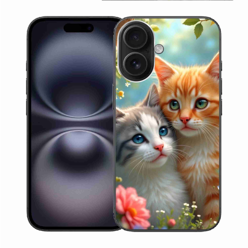 Gélový kryt mmCase na iPhone 16 - mačacia láska 2