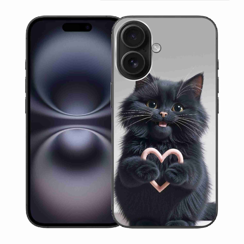 Gélový kryt mmCase na iPhone 16 - mačacia láska 3