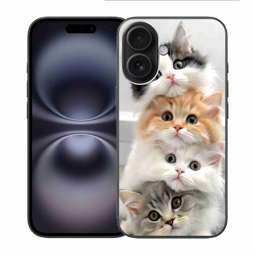 Gélový kryt mmCase na iPhone 16 - mačacia partia