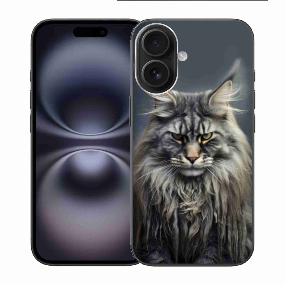 Gélový kryt mmCase na iPhone 16 - mačacie pohľad 4
