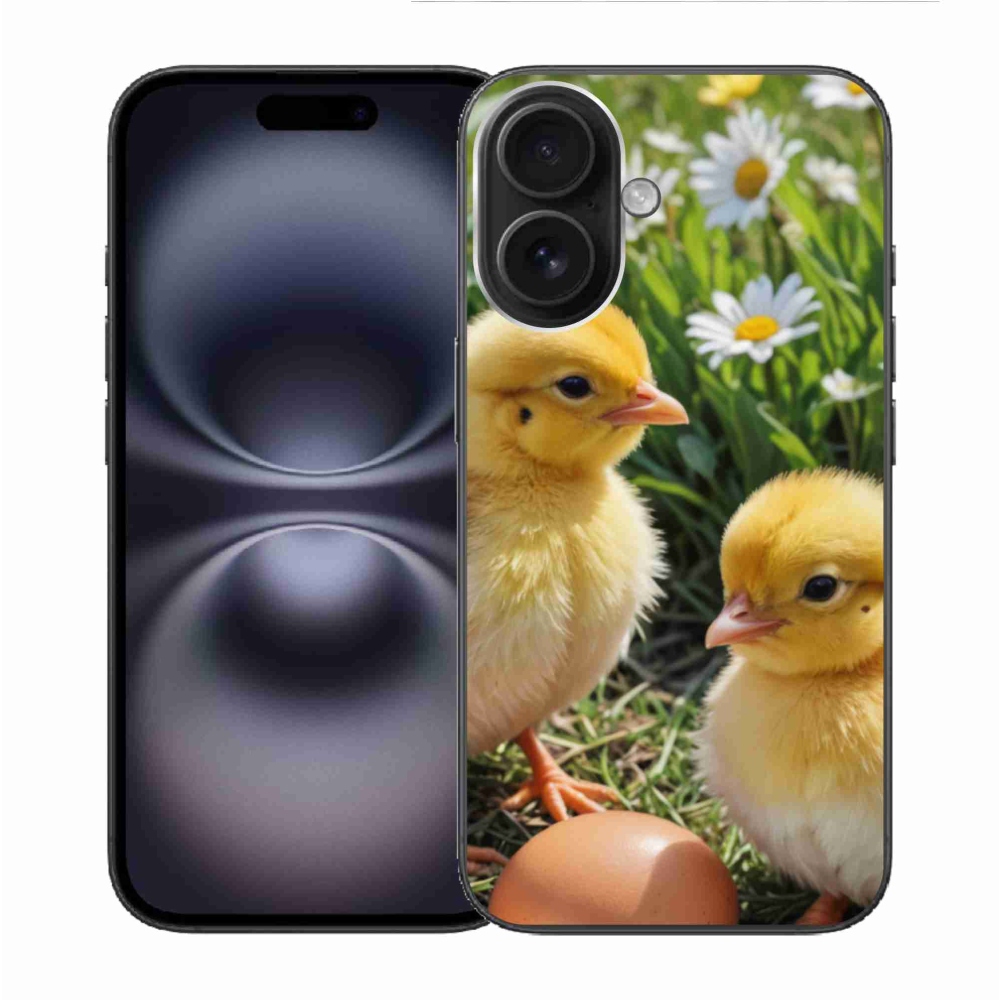 Gélový kryt mmCase na iPhone 16 - kuriatka