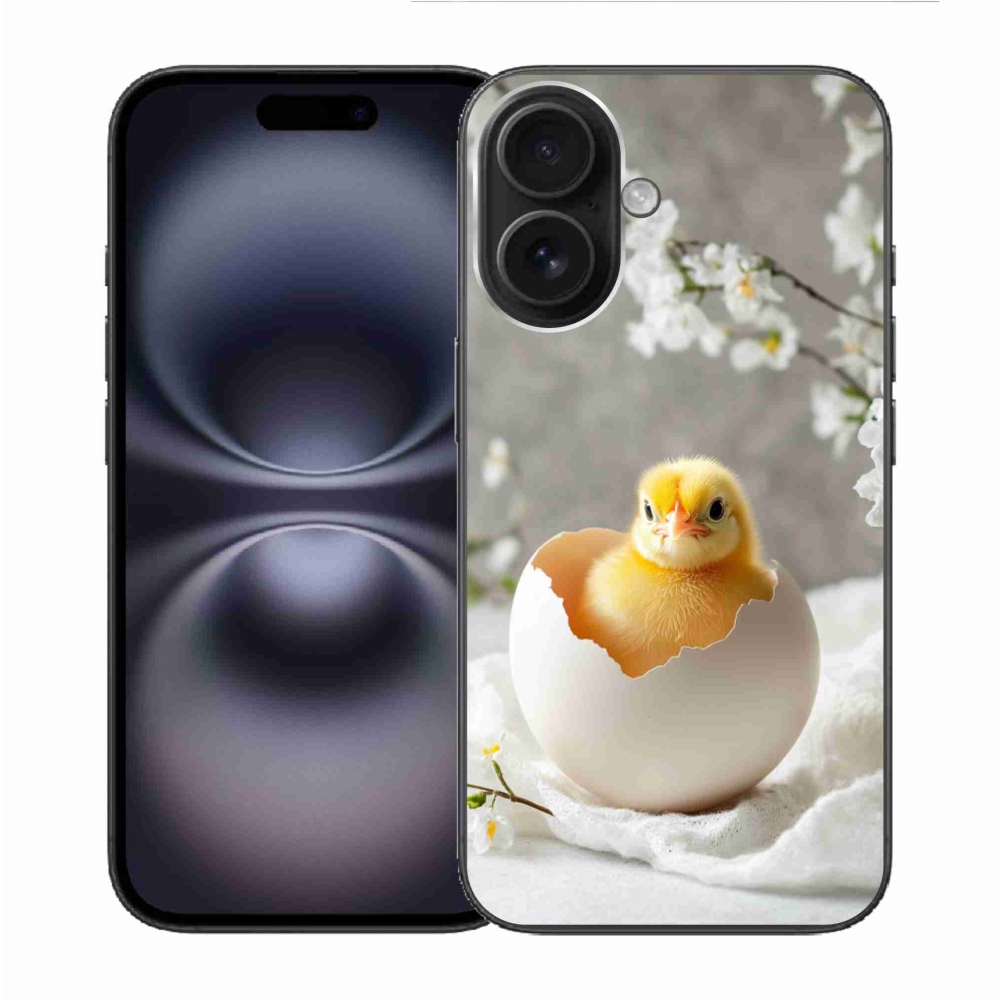 Gélový kryt mmCase na iPhone 16 - kuriatko