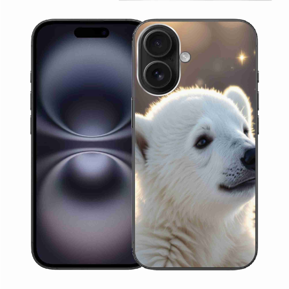 Gélový kryt mmCase na iPhone 16 - ľadový medveď