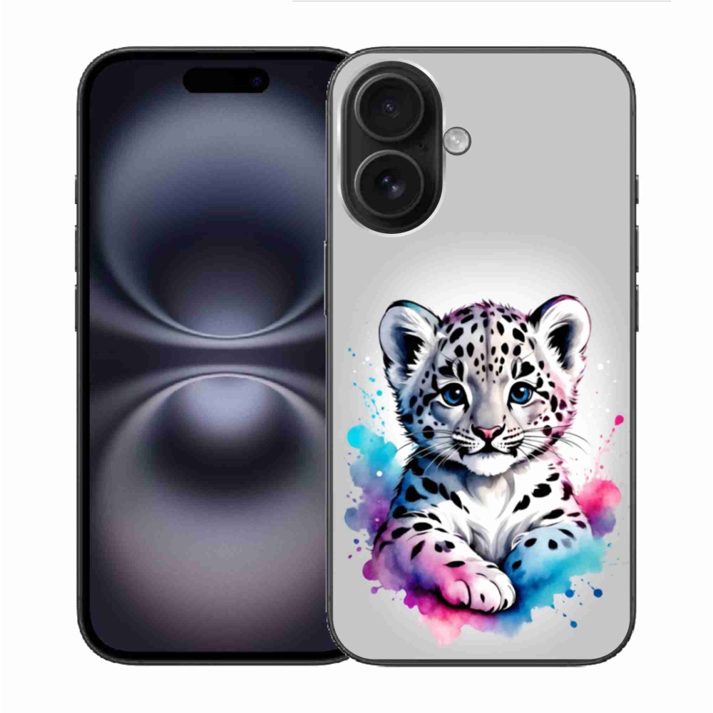 Gélový kryt mmCase na iPhone 16 - leopardej mláďa