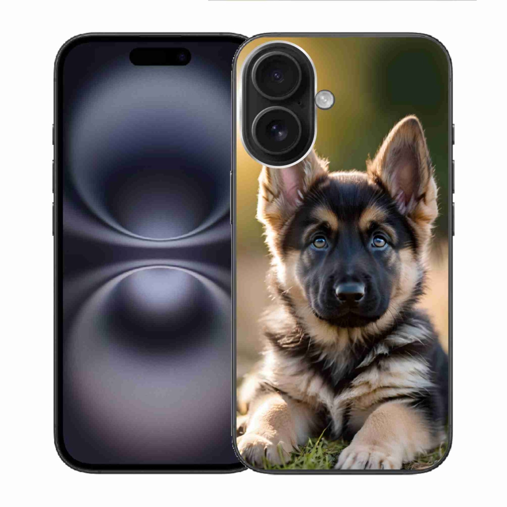 Gélový kryt mmCase na iPhone 16 - nemecký ovčiak v prírode