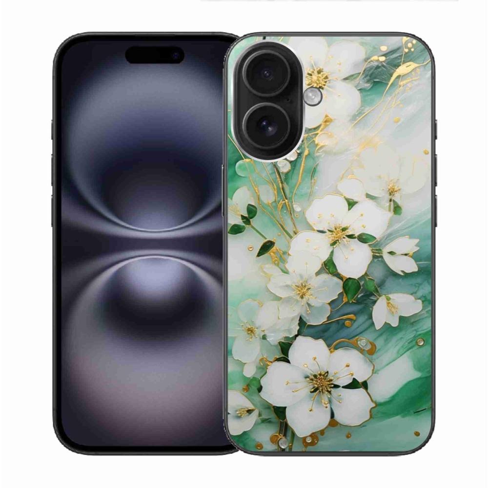 Gélový kryt mmCase na iPhone 16 - nežné kvety
