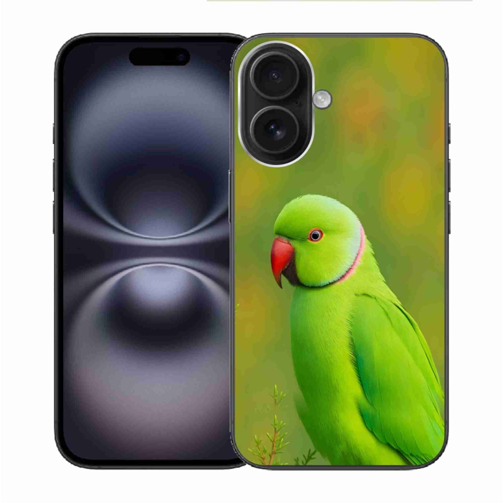 Gélový kryt mmCase na iPhone 16 - papagáj alexander 2
