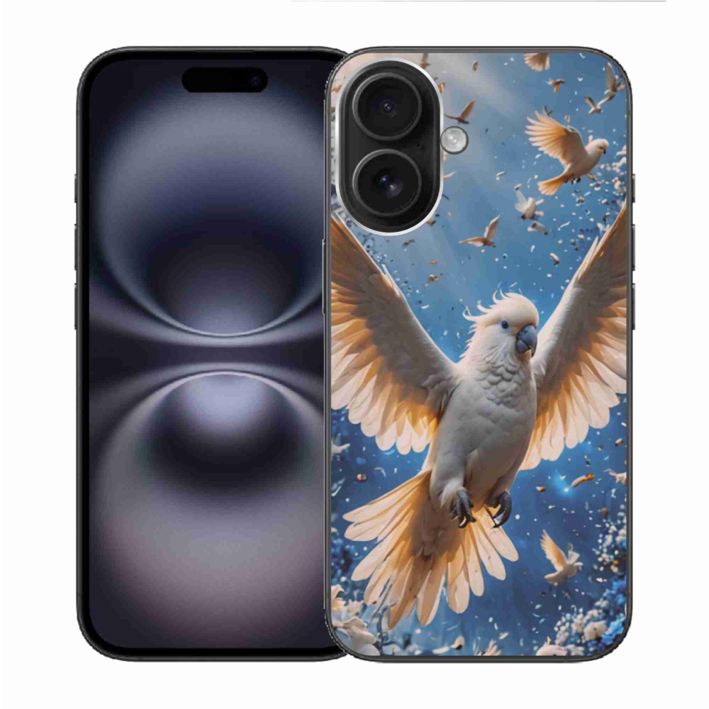 Gélový kryt mmCase na iPhone 16 - papagáj kakadu