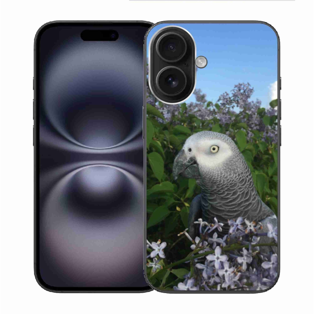 Gélový kryt mmCase na iPhone 16 - papagáj žako