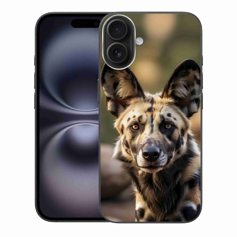 Gélový kryt mmCase na iPhone 16 Plus - africký divoký pes