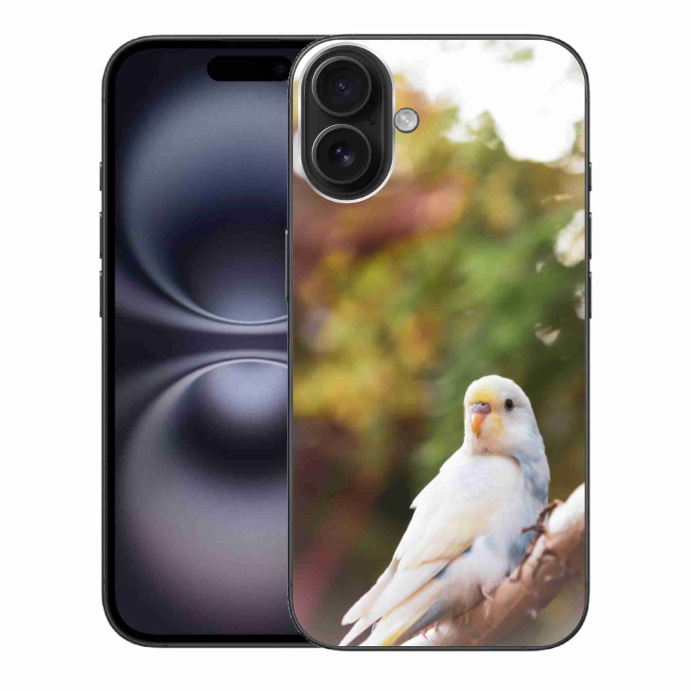 Gélový kryt mmCase na iPhone 16 Plus - andulka biela