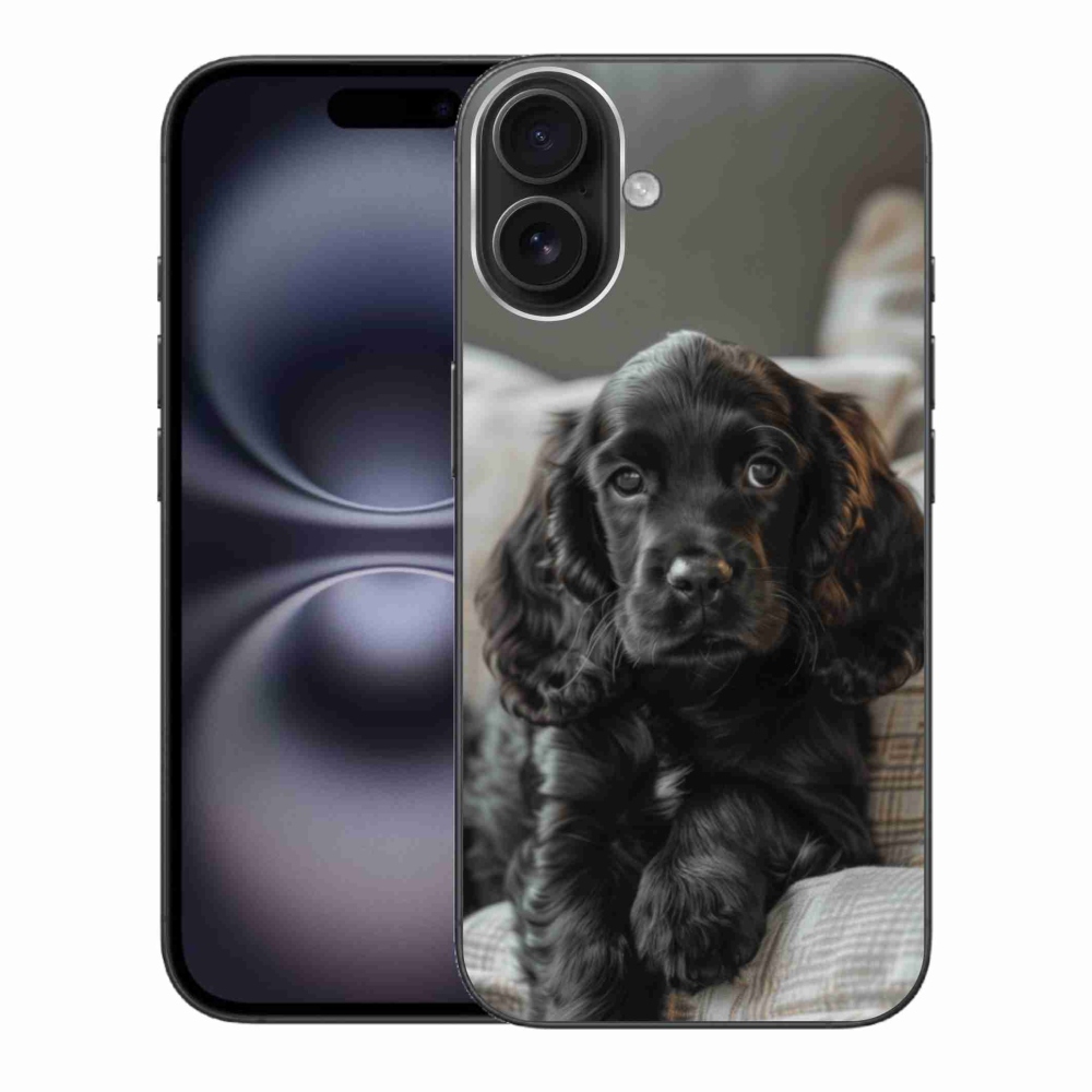 Gélový kryt mmCase na iPhone 16 Plus - anglický kokeršpaniel