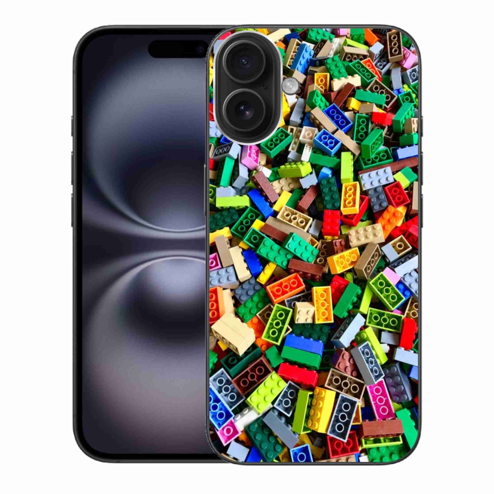 Gélový kryt mmCase na iPhone 16 Plus - farebné stavebné kocky