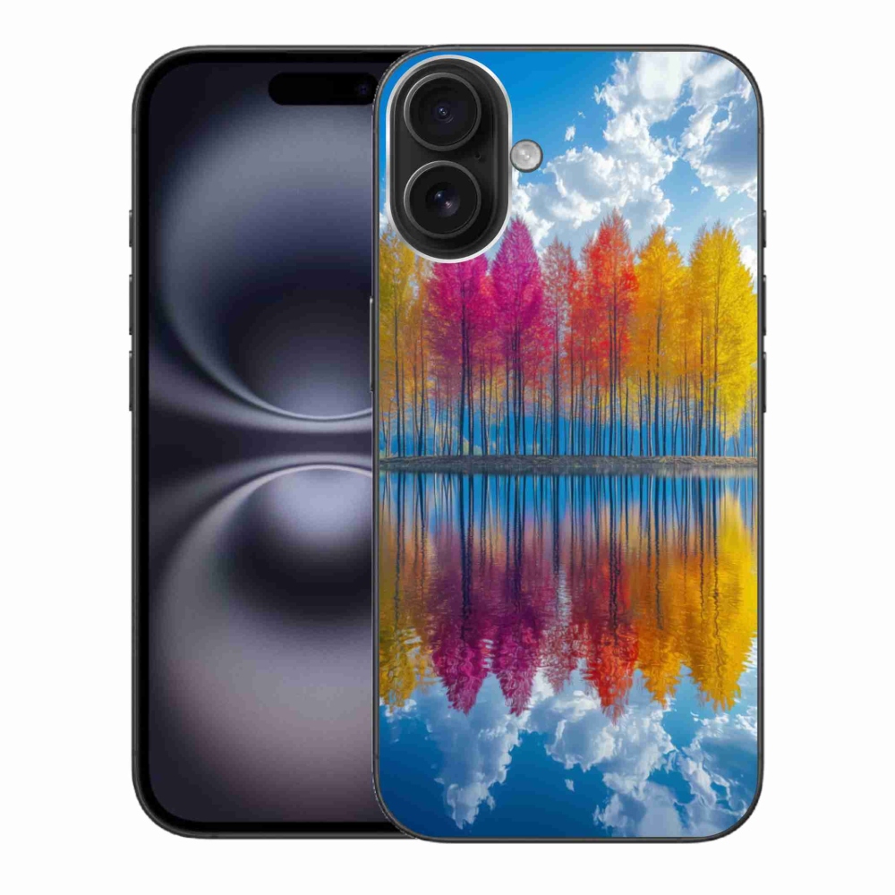 Gélový kryt mmCase na iPhone 16 Plus - farebné stromy